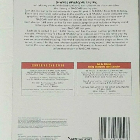 Nascar 50th Anniversary in original packaging issue #34 1982 - Picture 2 of 4